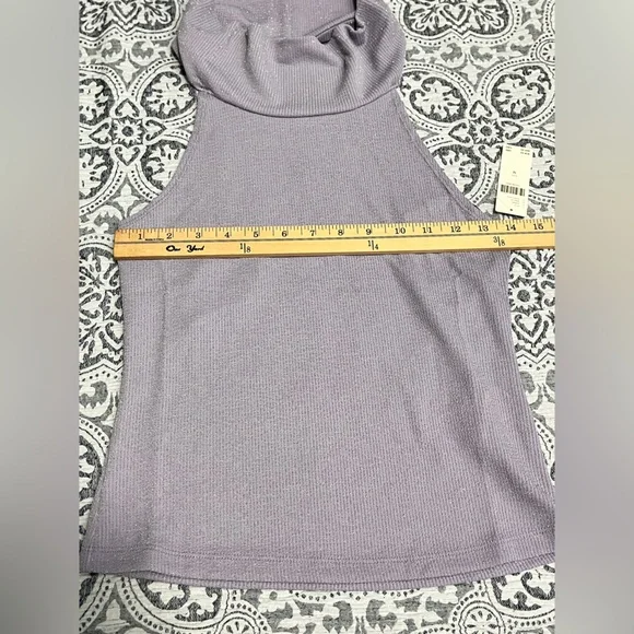 Pilcro Anthropologie Halter Cowl-Neck Top Dusty Lilac Purple Sparkle Medium NWT - Picture 5 of 10